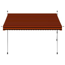 vidaXL Toldo manual retráctil naranja y marrón 250 cm