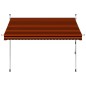 vidaXL Toldo manual retráctil naranja y marrón 250 cm vidaXL Toldo manual retráctil naranja y marrón 250 cm