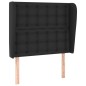 vidaXL Cabecero con orejas de cuero sintético negro 103x23x118/128cm