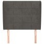 vidaXL Cabecero con orejas de terciopelo gris oscuro 103x23x118/128 cm vidaXL Cabecero con orejas de terciopelo gris oscuro 103x23x118/128 cm