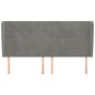 vidaXL Cabecero con orejas de terciopelo gris claro 183x23x118/128 cm vidaXL Cabecero con orejas de terciopelo gris claro 183x23x118/128 cm