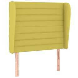 vidaXL Cabecero con orejas de tela verde 83x23x118/128 cm