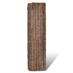vidaXL Valla cañizo de corteza 400x100 cm