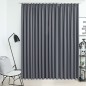 vidaXL Cortina opaca con ganchos gris 290x245 cm vidaXL Cortina opaca con ganchos gris 290x245 cm