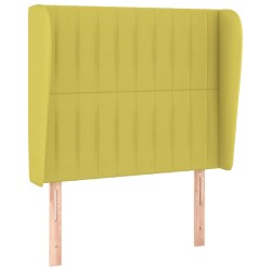vidaXL Cabecero con orejas de tela verde 103x23x118/128 cm