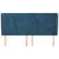 vidaXL Cabecero con orejas de terciopelo azul oscuro 203x23x118/128 cm vidaXL Cabecero con orejas de terciopelo azul oscuro 203x23x118/128 cm