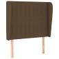 vidaXL Cabecero con orejas de tela marrón oscuro 93x23x118/128 cm vidaXL Cabecero con orejas de tela marrón oscuro 93x23x118/128 cm