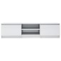 vidaXL Mueble TV madera contrachapada blanco brillante 140x40x35,5cm