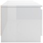 vidaXL Mueble TV madera contrachapada blanco brillante 140x40x35,5cm