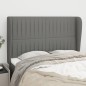 vidaXL Cabecero con orejas de tela gris oscuro 147x23x118/128 cm vidaXL Cabecero con orejas de tela gris oscuro 147x23x118/128 cm