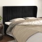 vidaXL Cabecero con orejas de terciopelo negro 203x23x118/128 cm vidaXL Cabecero con orejas de terciopelo negro 203x23x118/128 cm