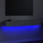 vidaXL Mueble para TV con luces LED gris hormigón 120x35x15,5 cm vidaXL Mueble para TV con luces LED gris hormigón 120x35x15,5 cm