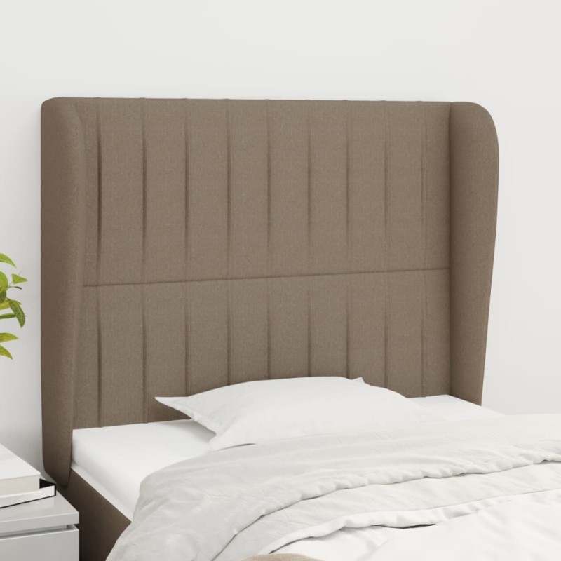 vidaXL Cabecero con orejas de tela gris taupe 83x23x118/128 cm vidaXL Cabecero con orejas de tela gris taupe 83x23x118/128 cm