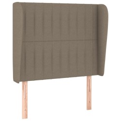 vidaXL Cabecero con orejas de tela gris taupe 83x23x118/128 cm
