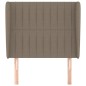 vidaXL Cabecero con orejas de tela gris taupe 83x23x118/128 cm vidaXL Cabecero con orejas de tela gris taupe 83x23x118/128 cm