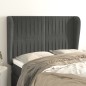 vidaXL Cabecero con orejas de terciopelo gris oscuro 147x23x118/128 cm vidaXL Cabecero con orejas de terciopelo gris oscuro 147x23x118/128 cm