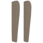 vidaXL Cabecero con orejas de tela gris taupe 203x23x118/128 cm vidaXL Cabecero con orejas de tela gris taupe 203x23x118/128 cm