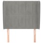 vidaXL Cabecero con orejas de terciopelo gris claro 103x23x118/128 cm vidaXL Cabecero con orejas de terciopelo gris claro 103x23x118/128 cm
