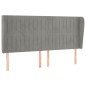 vidaXL Cabecero con orejas de terciopelo gris claro 203x23x118/128 cm vidaXL Cabecero con orejas de terciopelo gris claro 203x23x118/128 cm