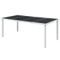 vidaXL Mesa de jardín de acero negra 190x90x74 cm vidaXL Mesa de jardín de acero negra 190x90x74 cm