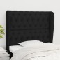 vidaXL Cabecero con orejas de tela negro 93x23x118/128 cm vidaXL Cabecero con orejas de tela negro 93x23x118/128 cm