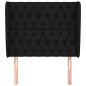vidaXL Cabecero con orejas de tela negro 93x23x118/128 cm vidaXL Cabecero con orejas de tela negro 93x23x118/128 cm