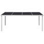 vidaXL Mesa de jardín de acero negra 190x90x74 cm vidaXL Mesa de jardín de acero negra 190x90x74 cm