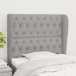 vidaXL Cabecero con orejas de tela gris claro 93x23x118/128 cm vidaXL Cabecero con orejas de tela gris claro 93x23x118/128 cm