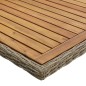 vidaXL Mesa de comedor de jardín ratán sintético marrón 200x100x74 cm vidaXL Mesa de comedor de jardín ratán sintético marrón 200x100x74 cm