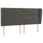 vidaXL Cabecero con orejas de terciopelo gris oscuro 203x23x118/128 cm vidaXL Cabecero con orejas de terciopelo gris oscuro 203x23x118/128 cm