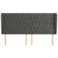 vidaXL Cabecero con orejas de terciopelo gris oscuro 203x23x118/128 cm vidaXL Cabecero con orejas de terciopelo gris oscuro 203x23x118/128 cm