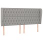 vidaXL Cabecero con orejas de tela gris claro 183x23x118/128 cm vidaXL Cabecero con orejas de tela gris claro 183x23x118/128 cm