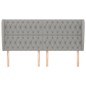 vidaXL Cabecero con orejas de tela gris claro 183x23x118/128 cm vidaXL Cabecero con orejas de tela gris claro 183x23x118/128 cm