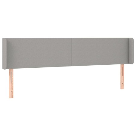 vidaXL Cabecero de tela gris claro 163x16x78/88 cm