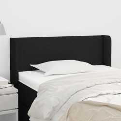 vidaXL Cabecero de tela negro 103x16x78/88 cm