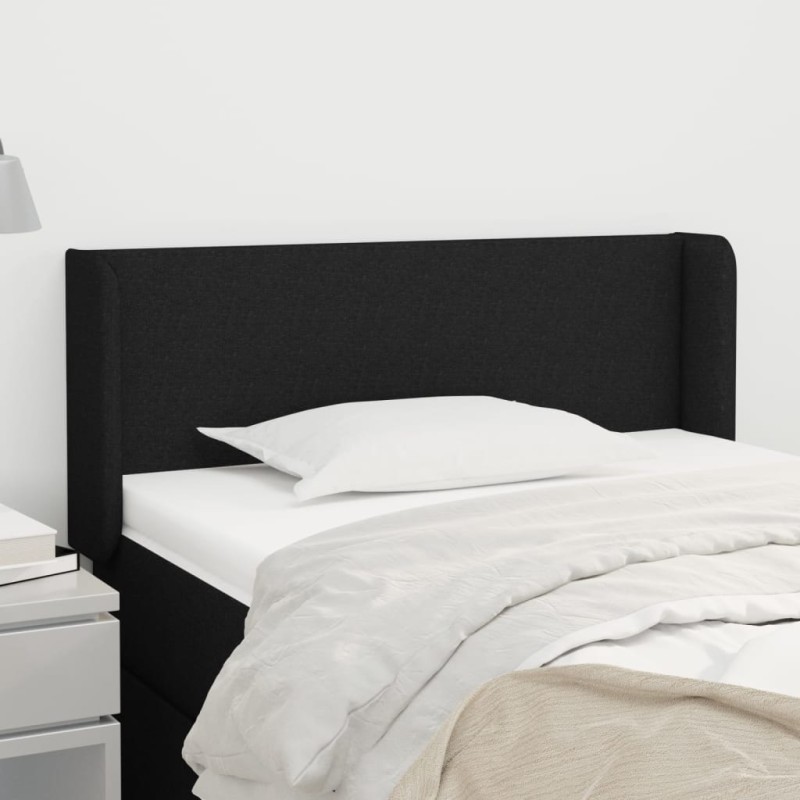vidaXL Cabecero de tela negro 103x16x78/88 cm vidaXL Cabecero de tela negro 103x16x78/88 cm