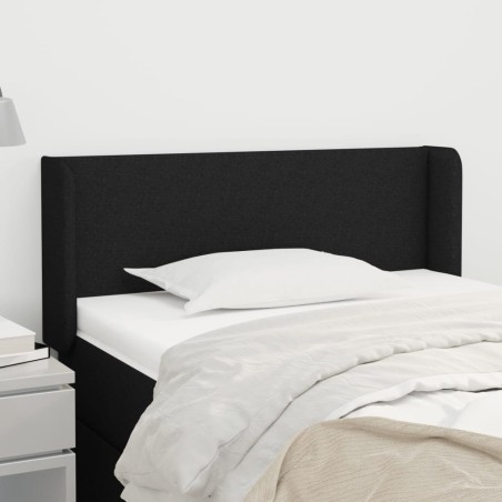 vidaXL Cabecero de tela negro 103x16x78/88 cm