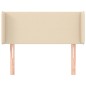 vidaXL Cabecero de tela color crema 93x16x78/88 cm