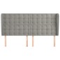 vidaXL Cabecero con orejas de terciopelo gris claro 203x23x118/128 cm vidaXL Cabecero con orejas de terciopelo gris claro 203x23x118/128 cm