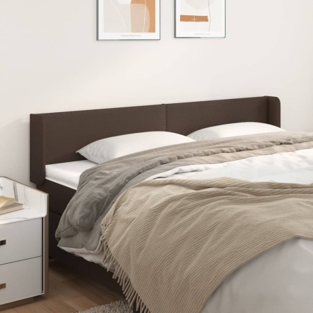 vidaXL Cabecero de cuero sintético marrón 163x16x78/88 cm