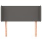 vidaXL Cabecero de cuero sintético gris 83x16x78/88 cm