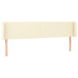 vidaXL Cabecero de cuero sintético color crema 203x16x78/88 cm