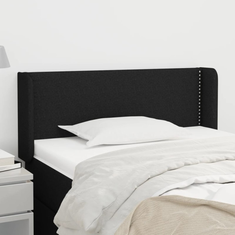 vidaXL Cabecero de tela negro 103x16x78/88 cm vidaXL Cabecero de tela negro 103x16x78/88 cm