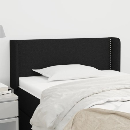 vidaXL Cabecero de tela negro 103x16x78/88 cm