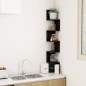 vidaXL Estante de esquina de pared contrachapado negro 20x20x127,5 cm vidaXL Estante de esquina de pared contrachapado negro 20x20x127,5 cm