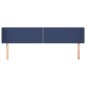 vidaXL Cabecero de tela azul 183x16x78/88 cm