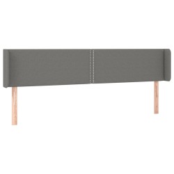 vidaXL Cabecero de tela gris oscuro 183x16x78/88 cm