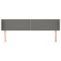 vidaXL Cabecero de tela gris oscuro 183x16x78/88 cm