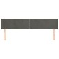 vidaXL Cabecero de terciopelo gris oscuro 203x16x78/88 cm