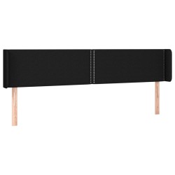 vidaXL Cabecero de tela negro 163x16x78/88 cm